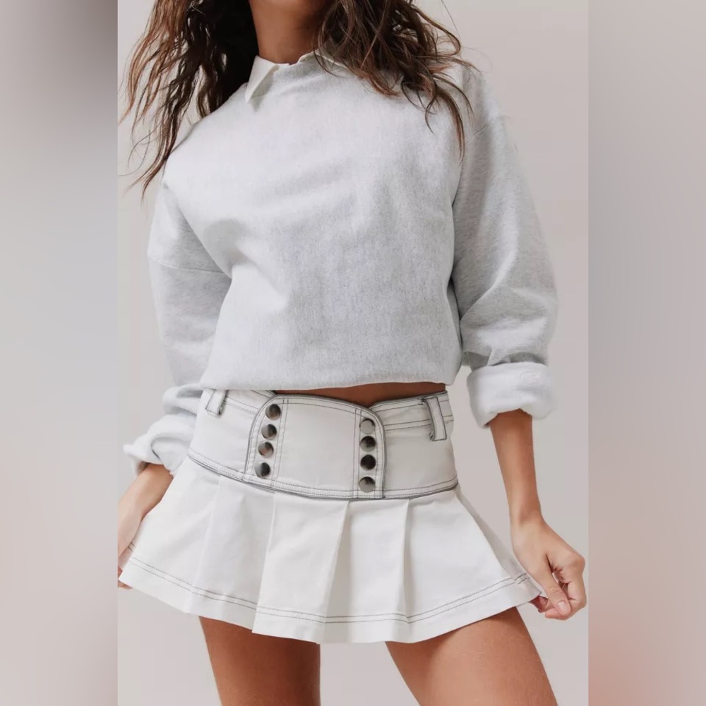 BDG Genevieve Drop-Waist Micro Mini Skirt